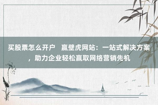 买股票怎么开户   赢壁虎网站：一站式解决方案，助力企业轻松赢取网络营销先机