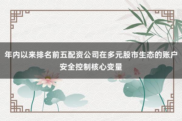 年内以来排名前五配资公司在多元股市生态的账户安全控制核心变量