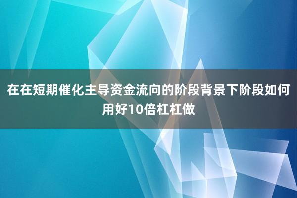 在在短期催化主导资金流向的阶段背景下阶段如何用好10倍杠杠做