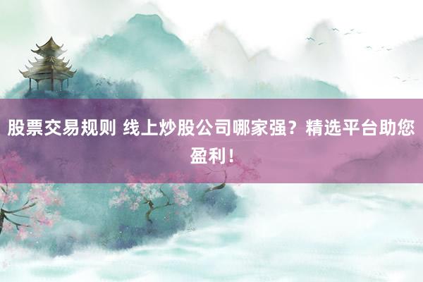 股票交易规则 线上炒股公司哪家强?精选平台助您盈利!